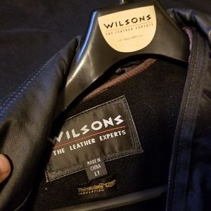 Wilson leather coat with zip out liner